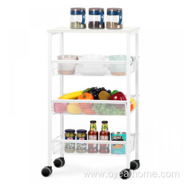 Three-Tier Basket Removable Multifunctional Cart